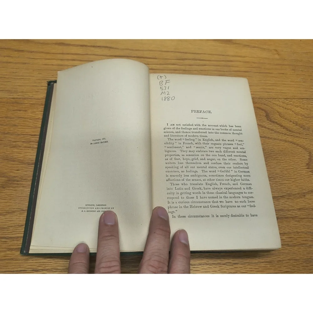James McCosh /‎ The Emotions 1st Edition 1880
